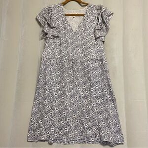 Rebecca Taylor Women’s Dress Size 10 Floral 100% Silk Ruffle Sleeve Feminine